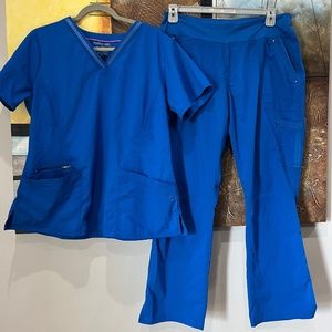 WOMENS PURPLE LABEL BY HEALING HANDS SCRUB SET SIZE L/XL